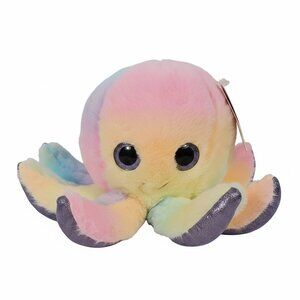 NWT Fiesta Rainbow Sherbet Octopus Plush 7" Stuffed Animal Pastel Tie-Dye Purple